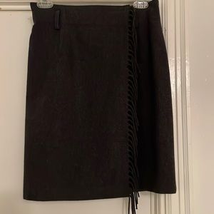 Vintage Anne Klein fringed mini skirt